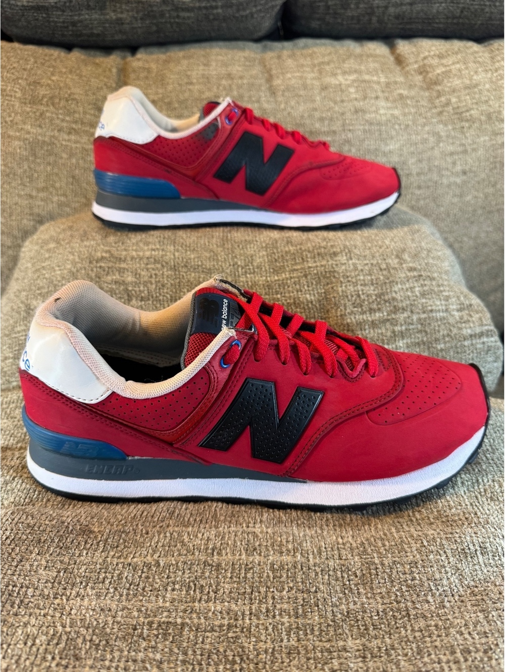 New Balance 574 'Paint Chip' Red Blue Black Men's Size 11 ML574ACC